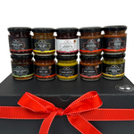 10pc gourmet condiments and ingredients in a gift hamper, Australian Made, gourmet food, Gourmet Food Hamper Australian, Ships Australia Wide, Award winning, gluten free gift basket, delivered Australia wide.