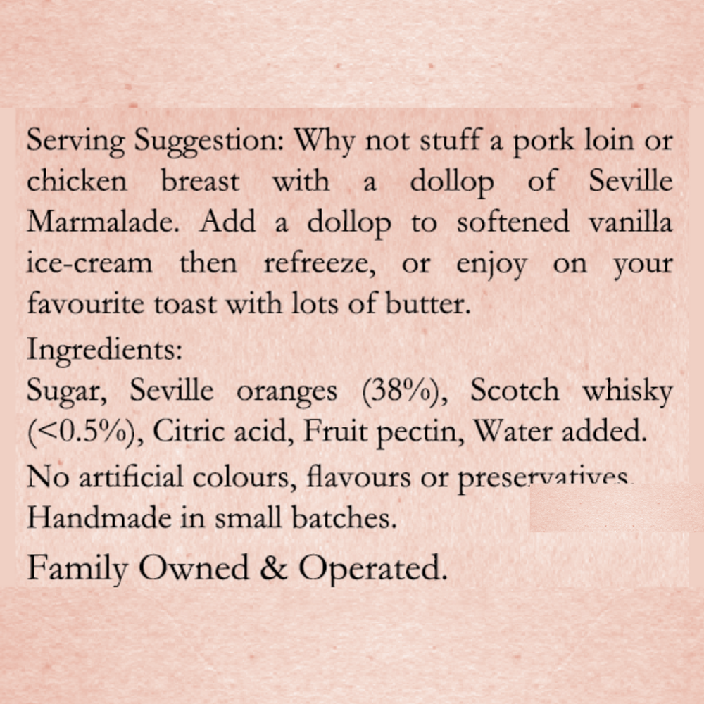 
                  
                    Josh&Sue Seville Marmalade with a hint of Scotch, serving suggestion
                  
                