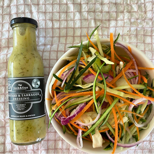 
                  
                    Mustard and Tarragon Dressing, handcrafted in Victoria.
                  
                