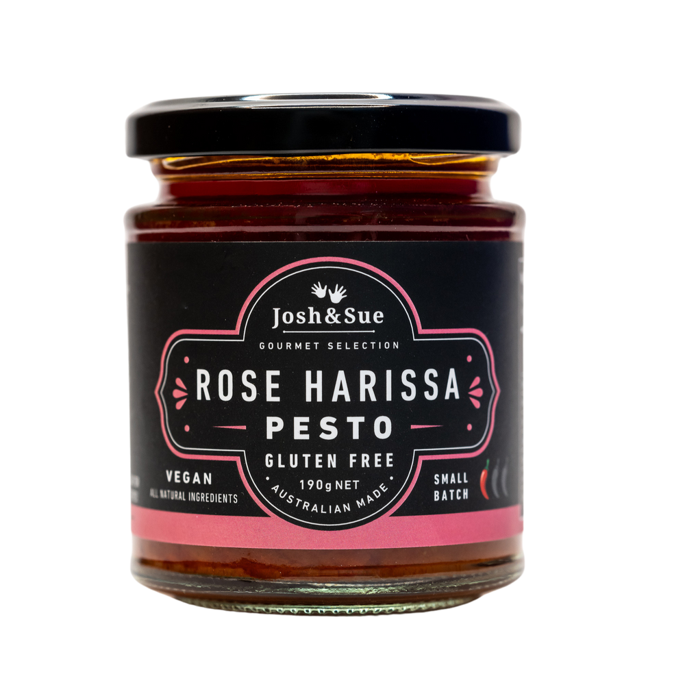 
                  
                    Josh&Sue Rose Harissa Pesto Nut FREE PESTO, Gluten FREE
                  
                