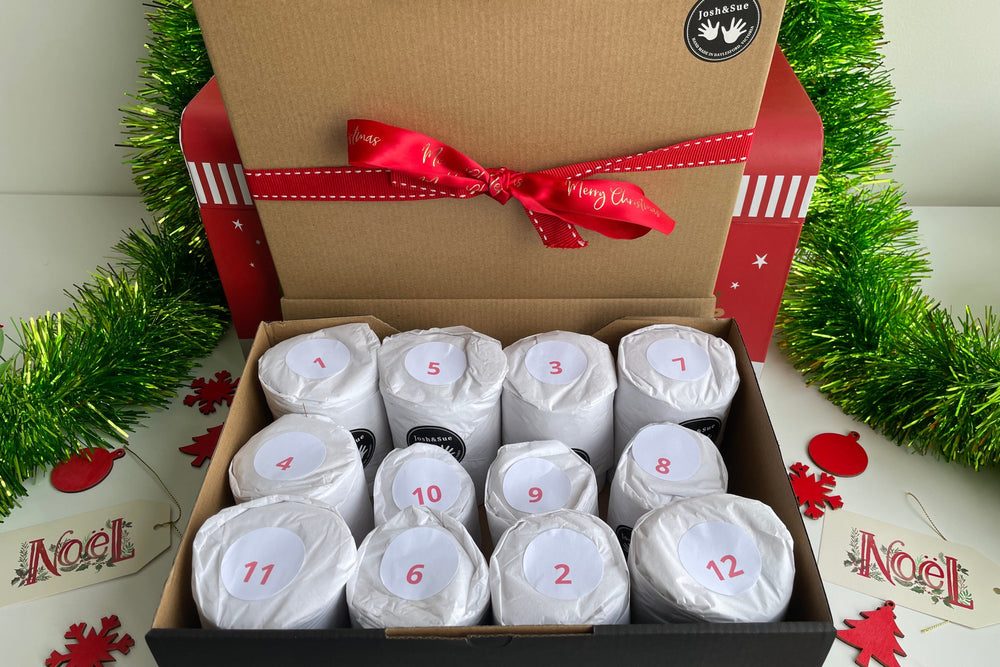 Josh&Sue 12pc Advent Gourmet Pack Wake up to a different gourmet treat every day, you will receive a mix of 12 condiments, individually wrapped, we can add a card and send as a gift.